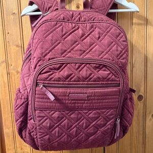Vera Bradley Quilted Backpack in Rich Plum